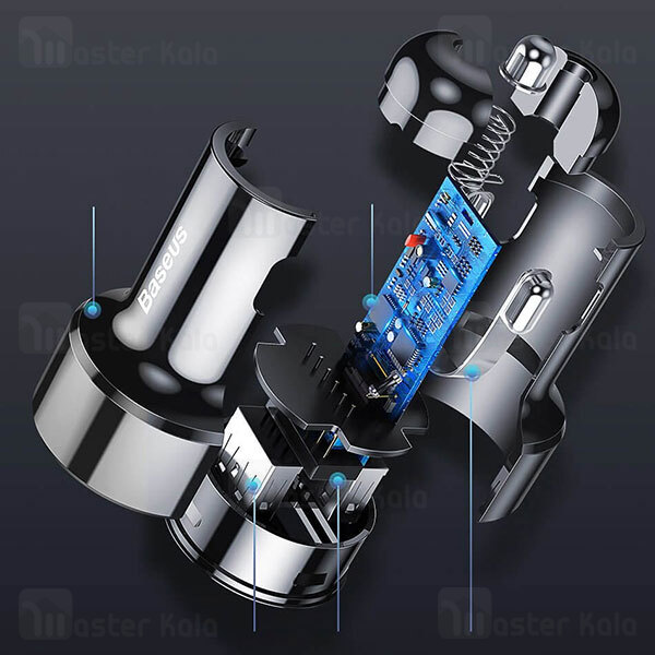 شارژر فندکی Baseus Magic Digital Display Dual U + C PPS Car Charger 45W CCMLC20C-01